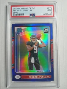 MICHAEL PENIX JR. 2024 DONRUSS CLASIFICACIÓN ÓPTICA NOVATO AZUL RC/199 PSA 9 - Imagen 1 de 2