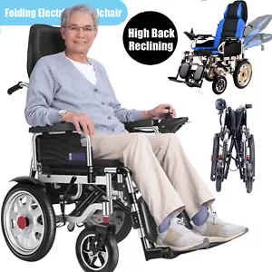 Folding Electric Wheelchair Long Range Lithium Power Motorised Adult Wheel chair - Picture 1 of 17