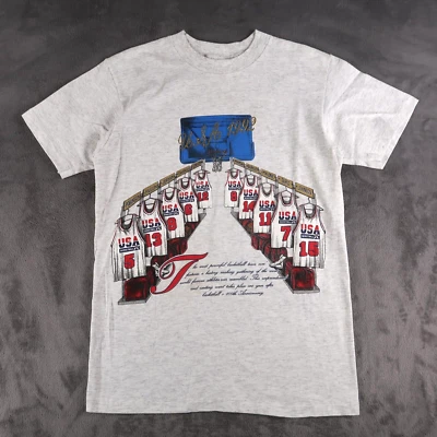 Camisa Vintage 1992 USA Olympic Dream Team M Nuez moscada Michael Jordan Gris Foto 1 de 4
