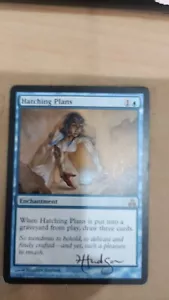 HATCHING PLANS Guildpact MTG SIGNED CARD - Picture 1 of 1