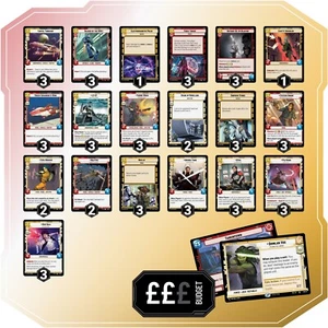 MAZO COMPLETO Quinlan Vos Tarkintown Star Wars Unlimited SWU JTL META MAZOS Rojo ££ - Imagen 1 de 2