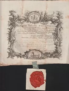 1793 JEDBURGH, Scotland, Attractive BURGESS Certificate to John Robson of Chatto - Picture 1 of 2