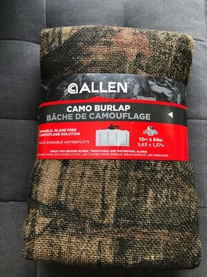 ALLEN CAMO BURLAP - 12' x 54" утка жалюзи Mossy Oak - новый  - Изображение 1 из 2
