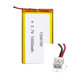 50Pcs Rechargeable 3.7V 10000Mah 1260100 Li-Polymer Lipo Battery Jst-Ph 2Pin 2.0 - Picture 1 of 10