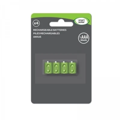 SMART GARDEN Lot de 4 Piles Rechargeables Ni-MH 1/3 AAA 80mAh