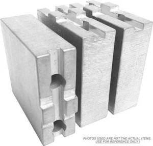 TG-15258AF ALUMINUM SOFT JAWS FOR TONGUE & GROOVE 15" CHUCK W/A 2.5" HT 3PC SET - Picture 1 of 2