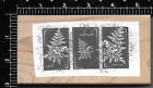 Wood Mounted Rubber Stamp Fern Collage New!