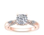0.70 Ct Cushion Cut 14K Rose Gold IGI Lab Grown Wedding Diamond Rings For Women