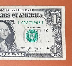 February 27, 1968 ( L 02271968 I ) Birthday Note $1 One Dollar Bill - Picture 1 of 3