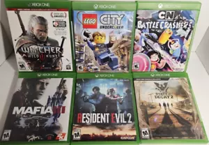 Xbox One - 6 Game Lot- Witcher 3, Battle Crashers, Resident Evil 2 + More - Picture 1 of 19