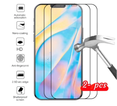 Screen Protector Glass For iPhone 12, Promax, Pro, Mini, tempered cover (2 pack) - Image 1 of 4