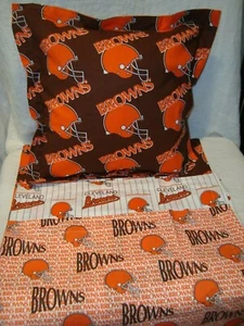 Cleveland Browns NFL 14" Cotton Fabric Throw Pillow/Cover/Stuffed Removeable - Picture 1 of 5