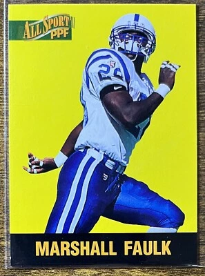 1996 ALL SPORT PPF MARSHALL FAULK #90 INDIANAS COLTS NMMT - Image 1 of 2
