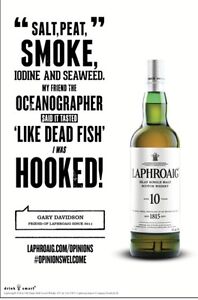 Laphroaig Poster "dead Fish" 18 By 26 Poster