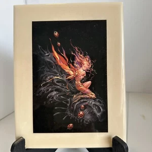 Burning Fairy Lady Bugs 6” per 8” Piastrella in ceramica messicana  - Foto 1 di 17