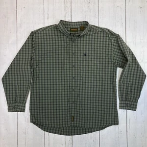 ⚡️Timberland Weathergear Long Sleeve Shirt Mens XXL Green Plaid Button Up - Picture 1 of 8
