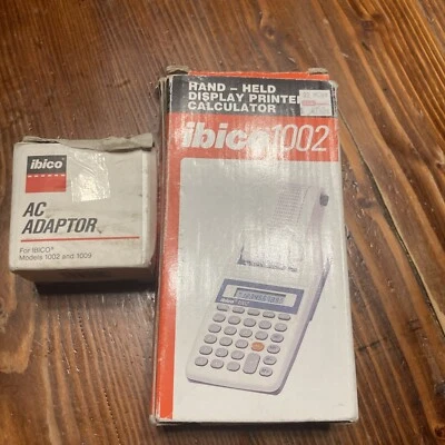 ibico 1002 hand - held display printer 10 digit calculator With AC Adapter - Image 1 of 4