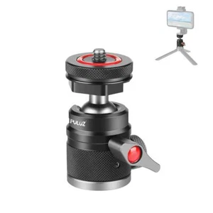 PULUZ Aluminum Alloy Tripod Ball Head 360° Rotatable Ball Head w/ Cold Shoe Base - Picture 1 of 6