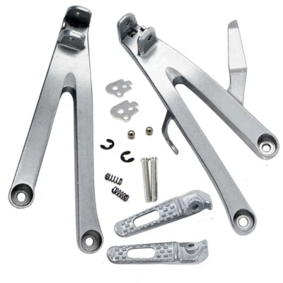 Silver Rear Passenger Foot Pegs Bracket Fit Honda CBR CBR600RR 2007-2018 2013 - Imagem 1 de 2