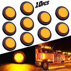 10X 2 Inch Small Round Amber Leds Side Marker Clearance Lights Tow Truck Durable