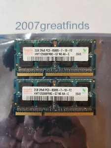 HYNIX 2x 2GB = 4GB PC3-8500S Laptop Memory SODIMM DDR3 1066 RAM HMT125S6BFR8C-G7 - Picture 1 of 3