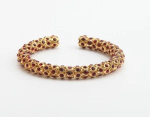 ๐ KATE SPADE ADORE-ABLES PAVE FLEX CUFF BRACELET-RUBY RED-NEW W/CARD & POUCH! - Picture 1 of 9