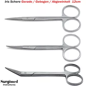 Iris Fadenschere Präparierschere 12cm Chirurgische OP Naht Gewebe Schere - Bild 1 von 4