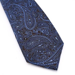 Stefano Ricci Luxury Collection Tie Designer Paisley Italy %100 Silk Blue Brown - Picture 1 of 8