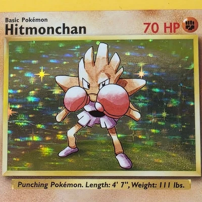 Pokémon TCG Hitmonchan Base Set 7/102 Holo 1999-2000 Wizards Base Set Copyright - Image 1 of 4