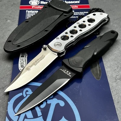 Smith & Wesson Extreme Ops Fixed Blade Dagger and HRT Folding Pocket Knife Set