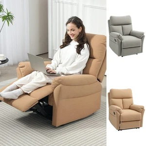 Manual Recliner Chair, Armchair with Spring Cushion for Living Room - Picture 1 of 23