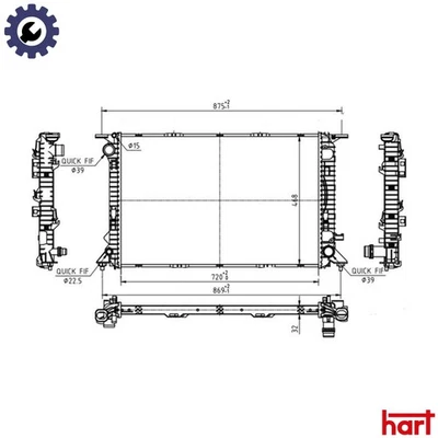 RADIATOR ENGINE COOLING 612 306 FOR AUDI A4/B8/Allroad A5/Sportback Q5/Van A6 - Image 1 of 4