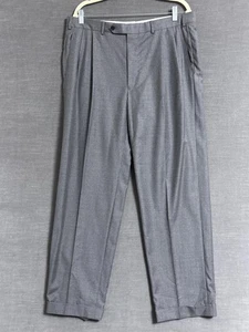 Samuelsohn Anzughose 35x31 grau Wollhose Plissee Italy klassischer Designer - Bild 1 von 13