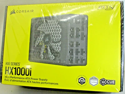 CORSAIR 1000W HX1000i Full Modular Ultra-Low Noise ATX Power Supply NEW Sealed - Image 1 of 4