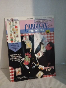 Daisy Kingdom Sewing Theme Cardigan Cut-Outs No-Sew Fabric Appliqué - 1994 - Picture 1 of 5