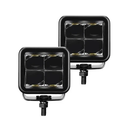 Go Rhino 750200321SCS Blackout Series Lights - Pair of 2x2 Cube Spot Light Kit - Image 1 of 4