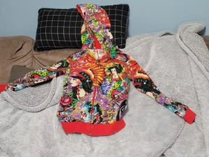 Kids - Ed Hardy - "Love Is Mystery" Zip-up Hoodie - Multicolor - Medium - Picture 1 of 4