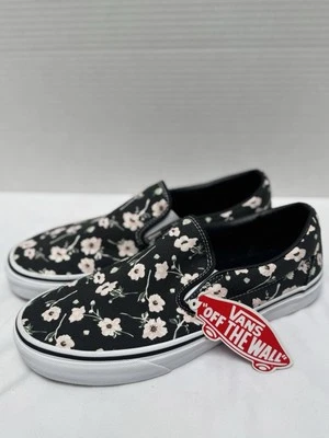 Vans OFF THE WALL Low-Top Skate Loafer Floral Pink Black White  W 8.5 M 7 NEW - Image 1 of 4