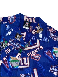 Vintage New York Giants Hawaiihemd NY Stadium NFL G-Men Stadium Logos Größe M - Bild 1 von 10