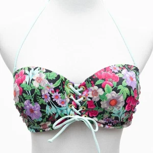 Victoria's Secret Bandeau-Bikini-Top mit Blumenmuster Gr. 36C - Bild 1 von 8