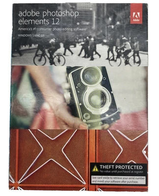 Adobe Photoshop Elements 12 Windows/Mac OS CD Rom Manual/Clave NUEVO SELLADO Foto 1 de 4