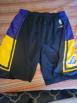 Reebok Men's XL Vintage Los Angeles Lakers NBA Basketball Shorts - Image 1 of 4