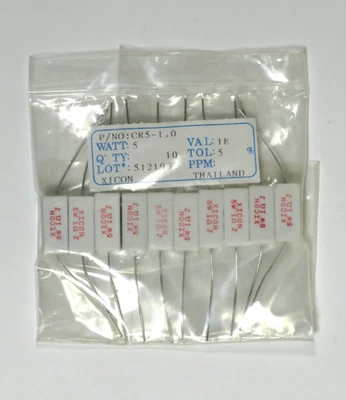 Resistencias cerámicas para heridas de alambre de 5 vatios, 5%, Foto 1 de 4