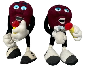 Apfelmus California Rosinen singend Plüsch 2er Set von Applause 1988 LESEN - Bild 1 von 7