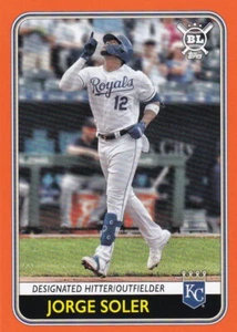 2020 TOPPS ORANGE PARALLELS JORGE SOLER KANSAS CITY ROYALS BIG LEAGUE - P7329 - Picture 1 of 2
