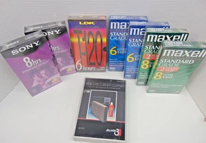 SONY & MAXELL, LDK AND MORE NEW VHS Tapes with Vintage Cleaning Kit 8hrs & 6hrs - Bild 1 von 4