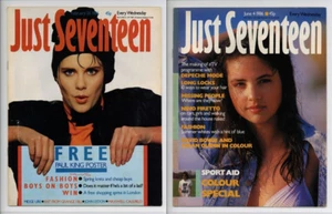 Lot of 2 Just Seventeen magazine February 26 + June 4 1986 - Picture 1 of 3