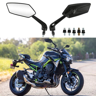 Motorcycle Rear View Side Mirrors For Kawasaki Z125 Z250 Z400 Z650 Z1000 Z900 - Image 1 of 4