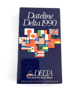 Delta Airlines 1990 Employee Video "Dateline Delta 1990" VHS Video Tape. VGC. - Foto 1 di 4