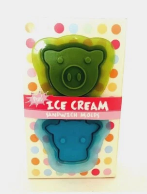 NEW ICE CREME SANDWICH MAKER MOLDS Dishwasher Safe Creative Colorful Family Fun - Imagem 1 de 4